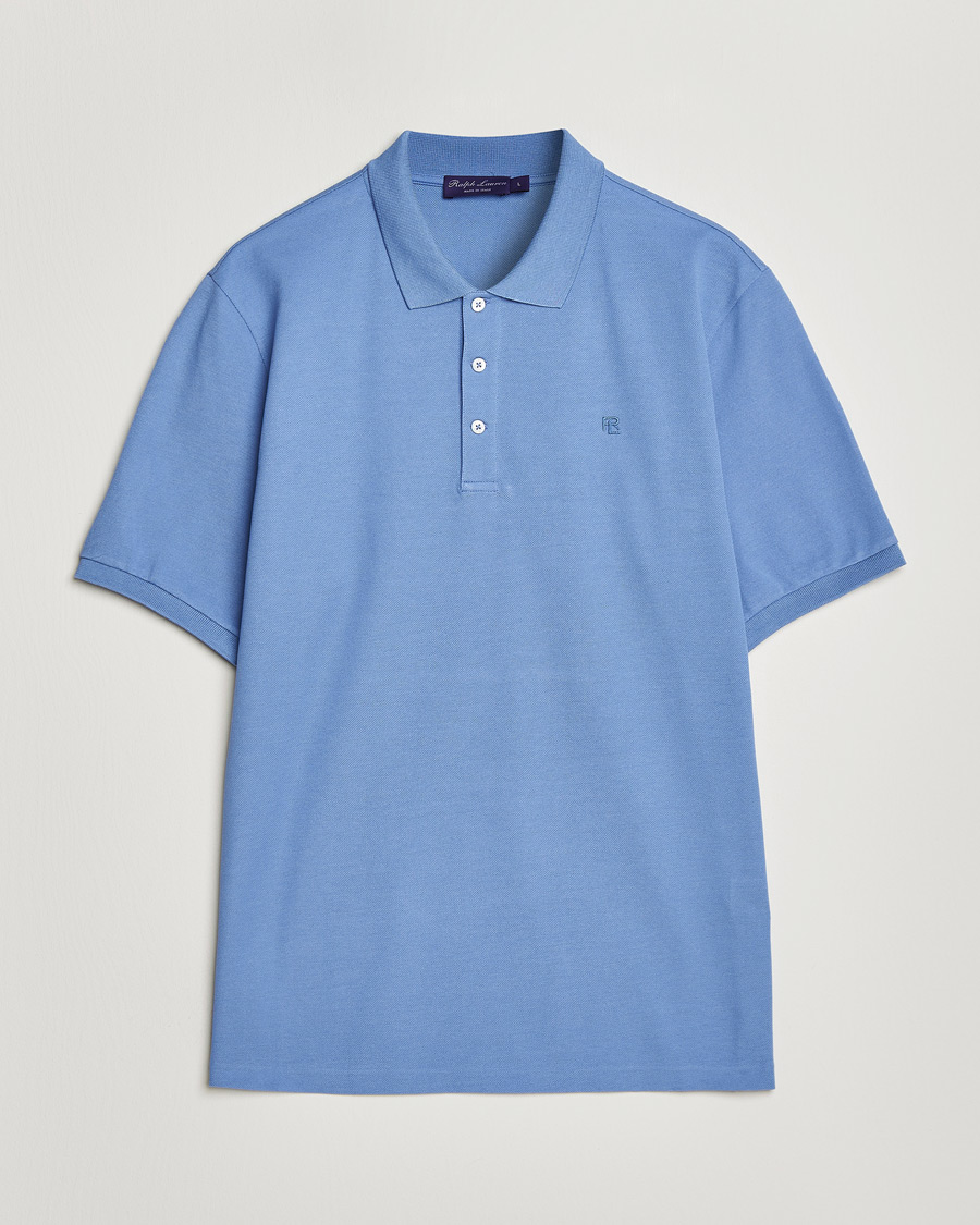 Uomini | Polo | Ralph Lauren Purple Label | Mercerized Cotton Polo Light Blue
