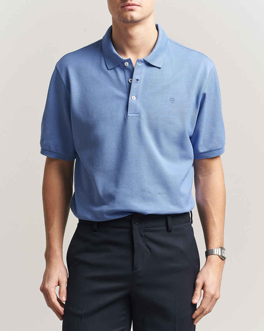 Uomini | Polo | Ralph Lauren Purple Label | Mercerized Cotton Polo Light Blue