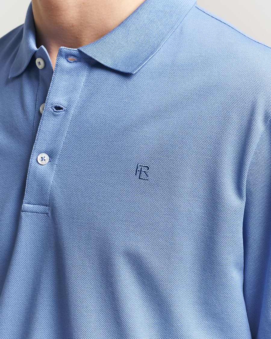 Uomini | Polo | Ralph Lauren Purple Label | Mercerized Cotton Polo Light Blue