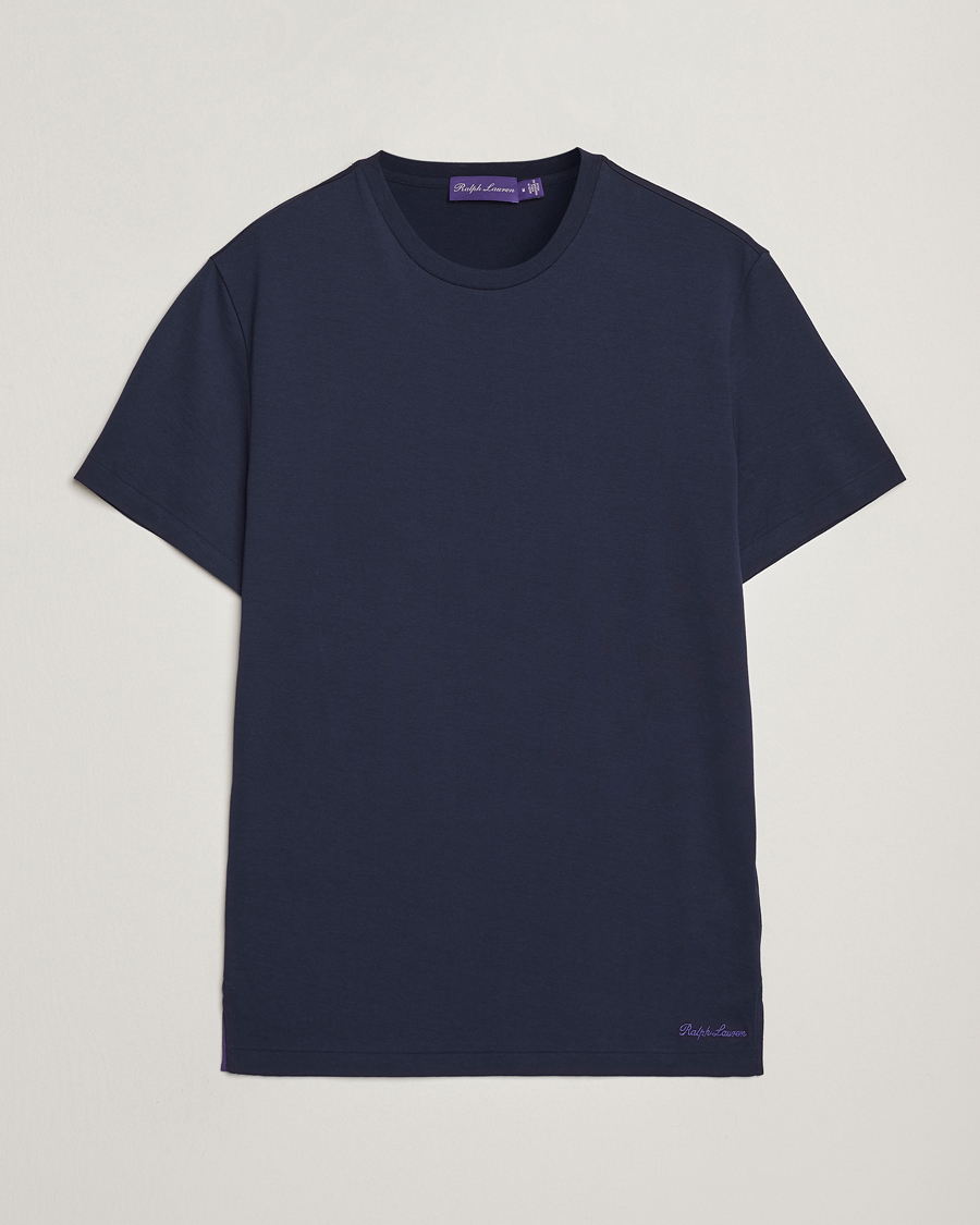 Uomini | T-shirt | Ralph Lauren Purple Label | Luxury Cotton T-Shirt Chairman Navy