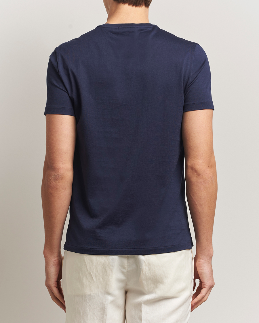 Uomini | T-shirt | Ralph Lauren Purple Label | Luxury Cotton T-Shirt Chairman Navy