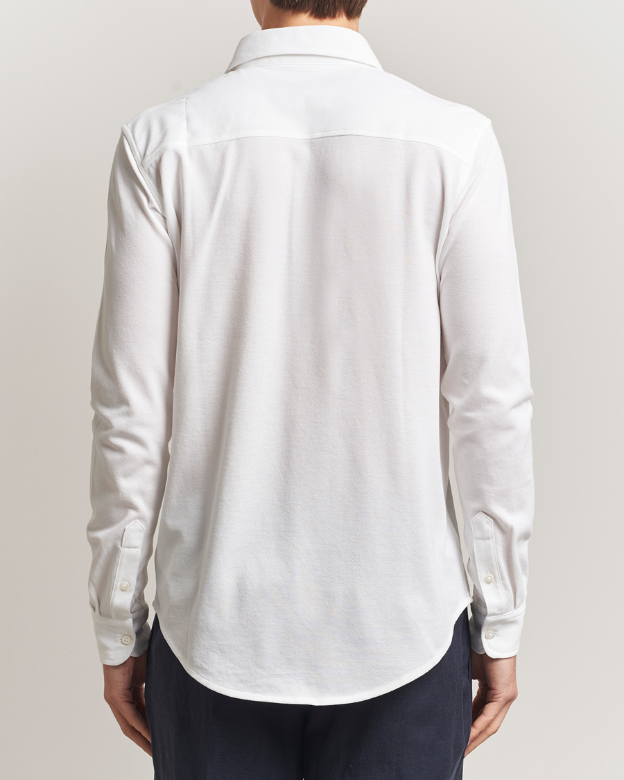 Uomini | Camicie | Ralph Lauren Purple Label | Washed Cotton Pique Shirt White