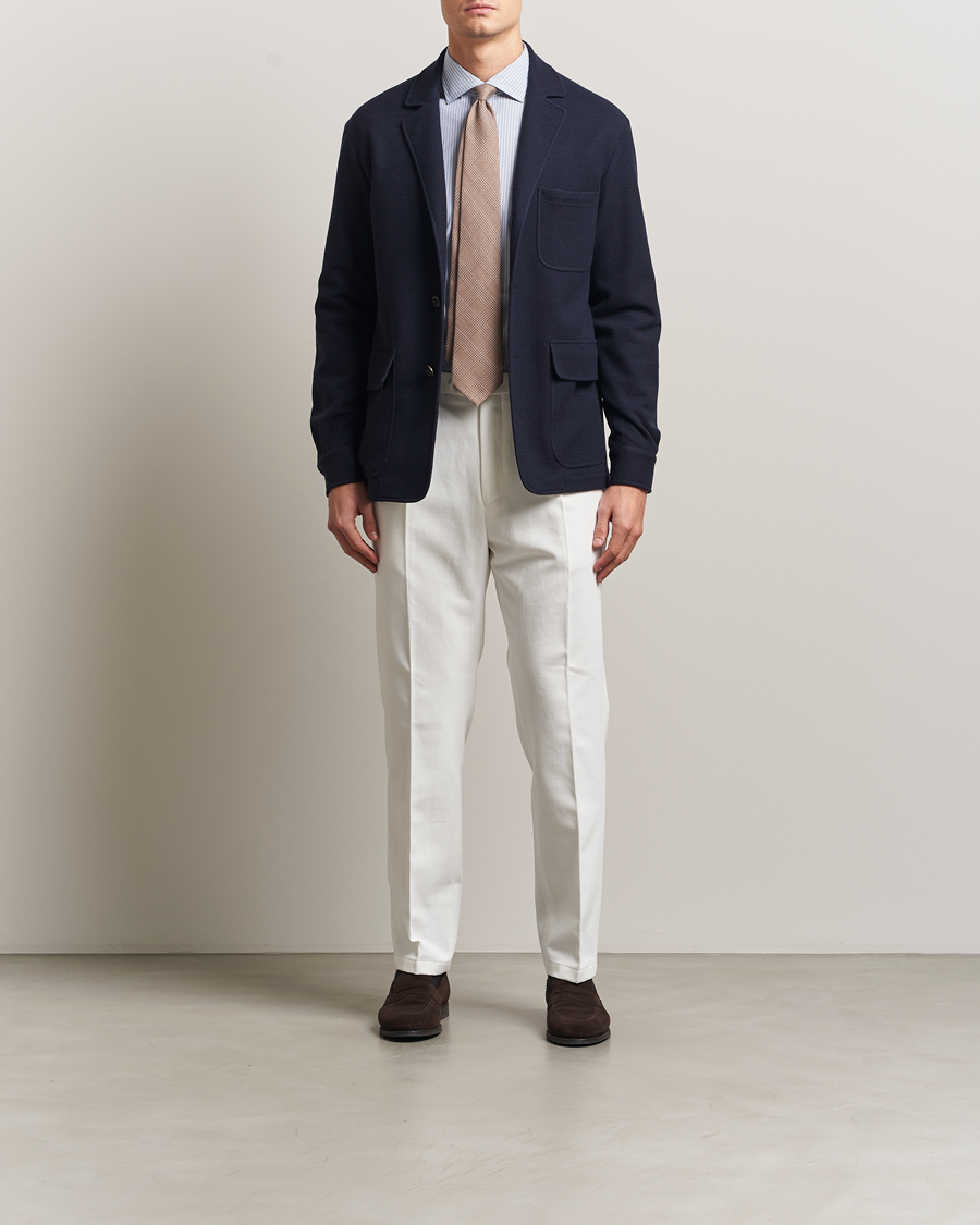 Uomini | Blazers | Ralph Lauren Purple Label | Wool/Cotton Jacket Chairman Navy