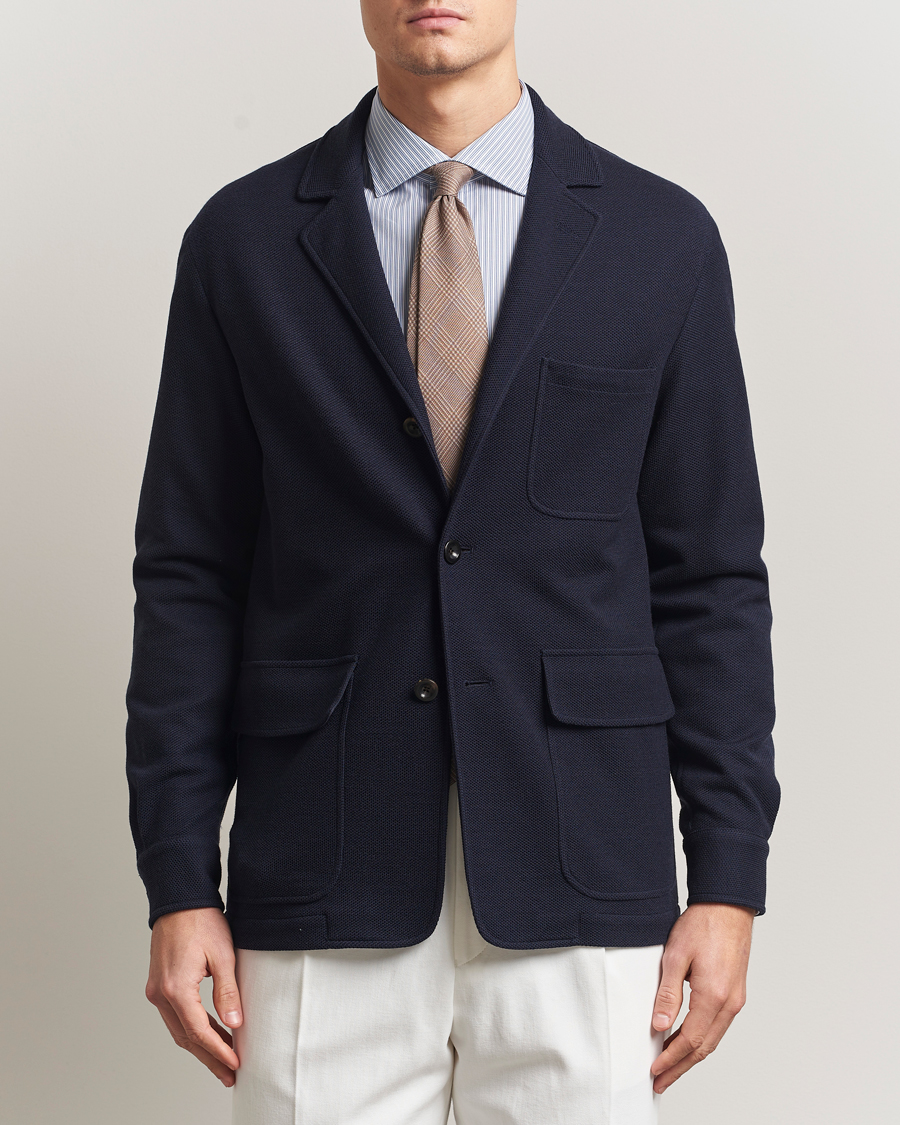 Uomini | Blazers | Ralph Lauren Purple Label | Wool/Cotton Jacket Chairman Navy