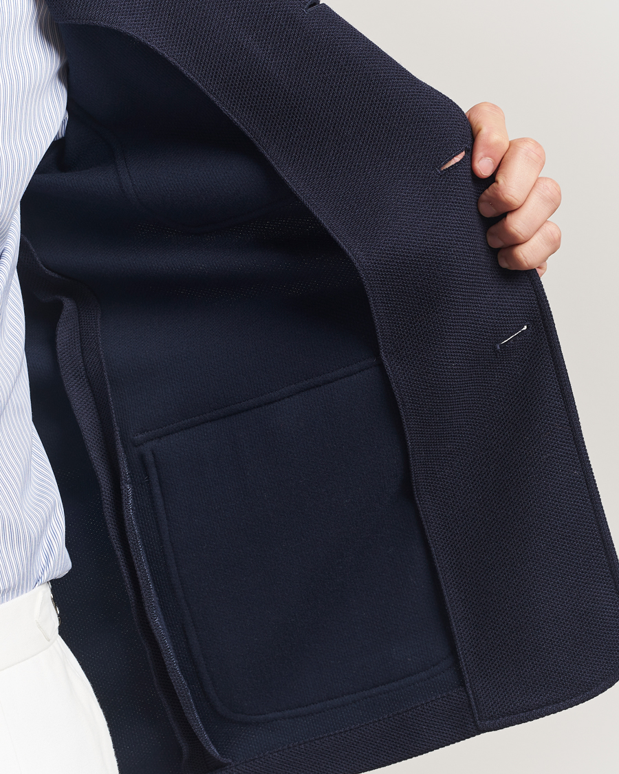 Uomini | Blazers | Ralph Lauren Purple Label | Wool/Cotton Jacket Chairman Navy