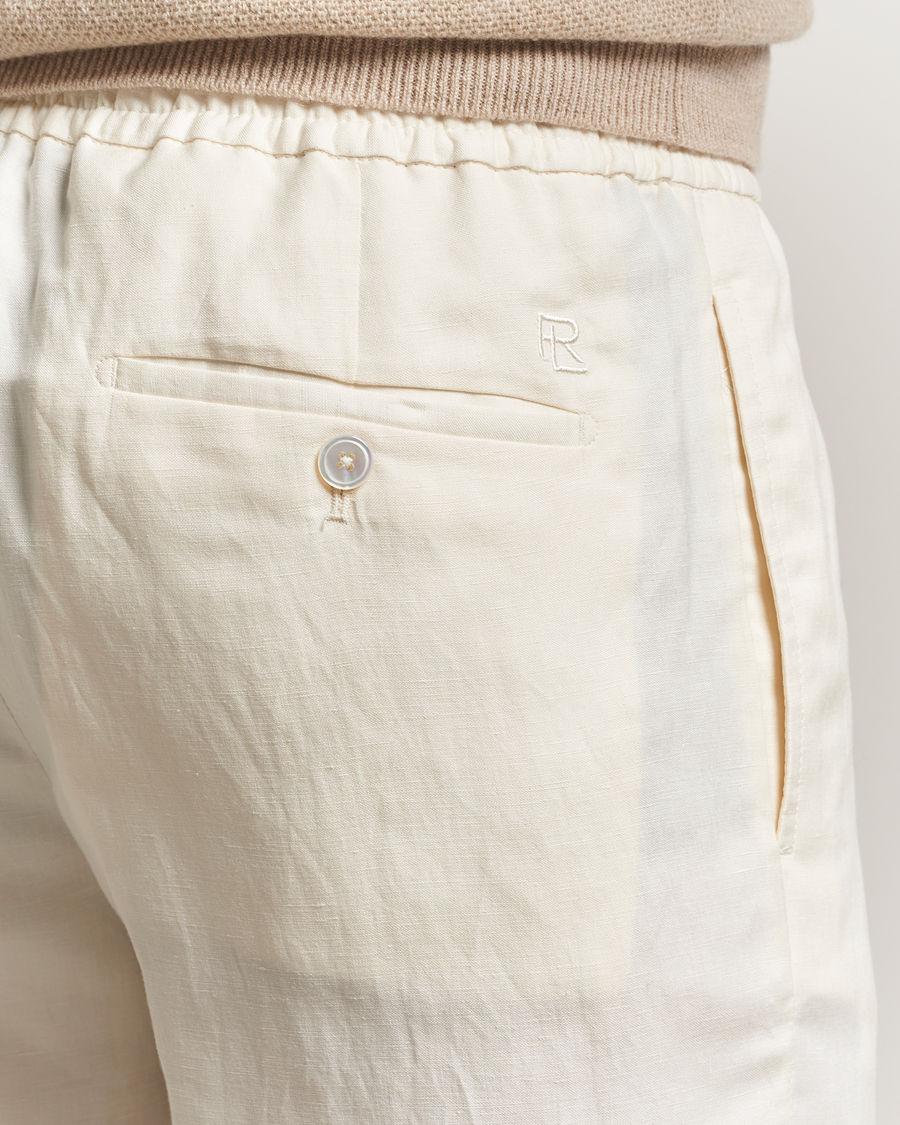 Uomini | Pantaloncini | Ralph Lauren Purple Label | Silk/Linen Drawstring Shorts Cream