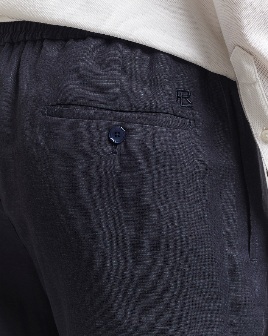 Uomini | Pantaloni | Ralph Lauren Purple Label | Dorset Drawstring Trousers Chairman Navy