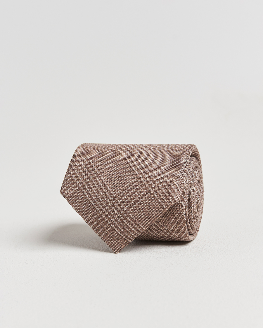 Uomini | Cravatte | Ralph Lauren Purple Label | Glenplaid Silk Tie Beige