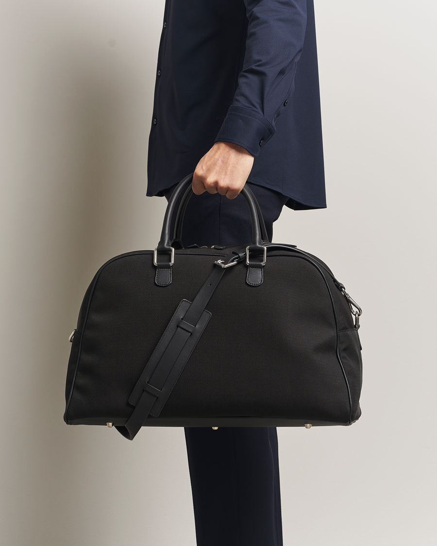 Uomini | Borse | Anderson's | Balistic Nylon/Leather Weekendbag Black
