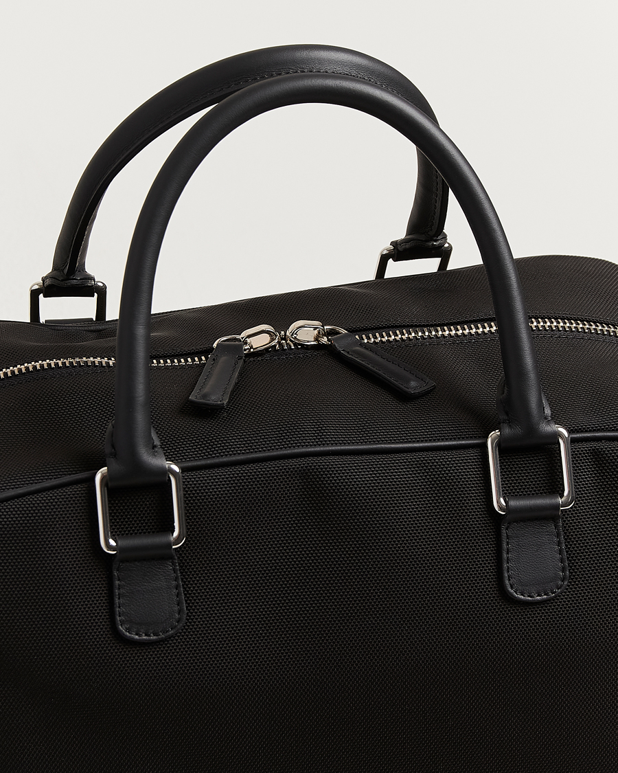 Uomini | Borse | Anderson's | Balistic Nylon/Leather Weekendbag Black