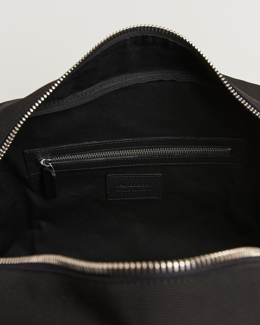 Uomini | Borse | Anderson's | Balistic Nylon/Leather Weekendbag Black