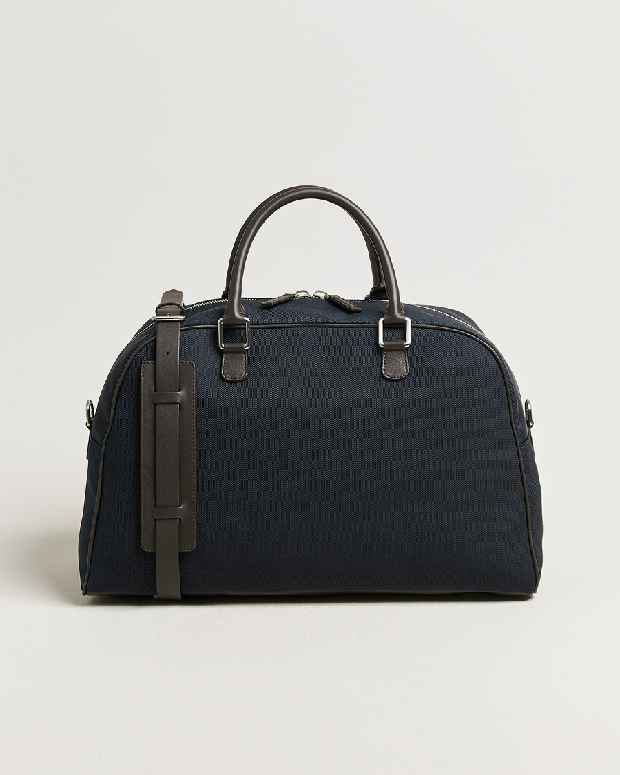 Uomini | Borse | Anderson's | Balistic Nylon/Leather Weekendbag Navy