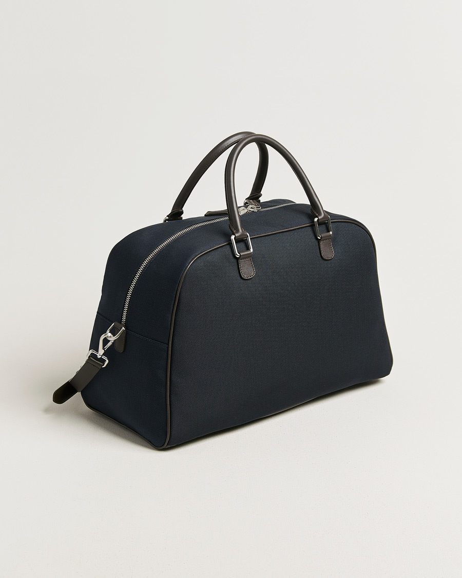 Uomini | Borse | Anderson's | Balistic Nylon/Leather Weekendbag Navy