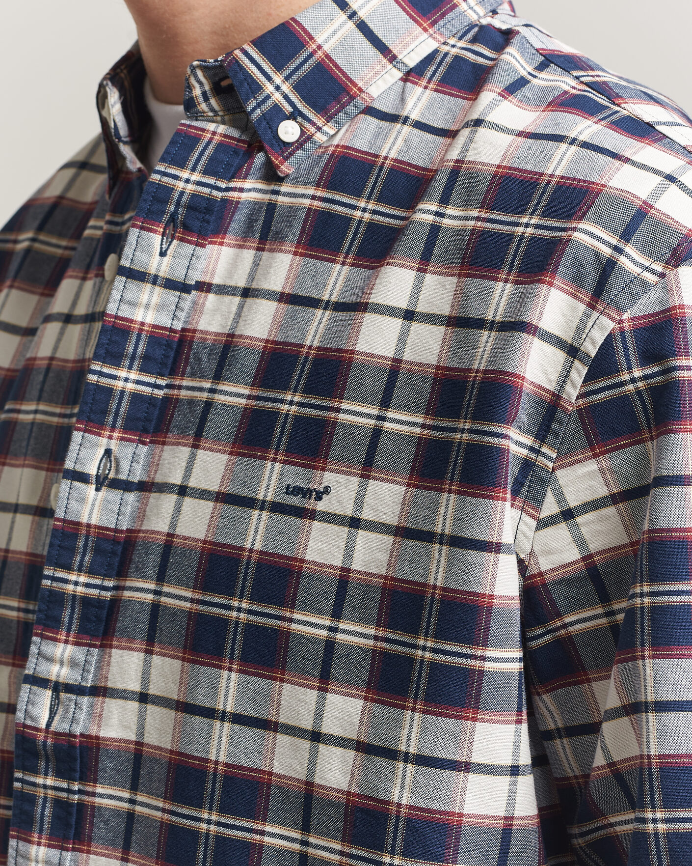 Uomini | Camicie | Levi's | Cotton Checked Shirt Dress Blues