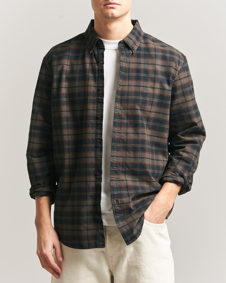Uomini | Camicie | Levi's | Cotton Checked Shirt Chocolate