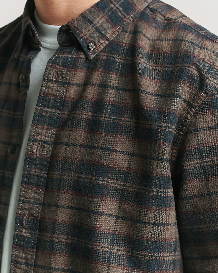 Uomini | Camicie | Levi's | Cotton Checked Shirt Chocolate