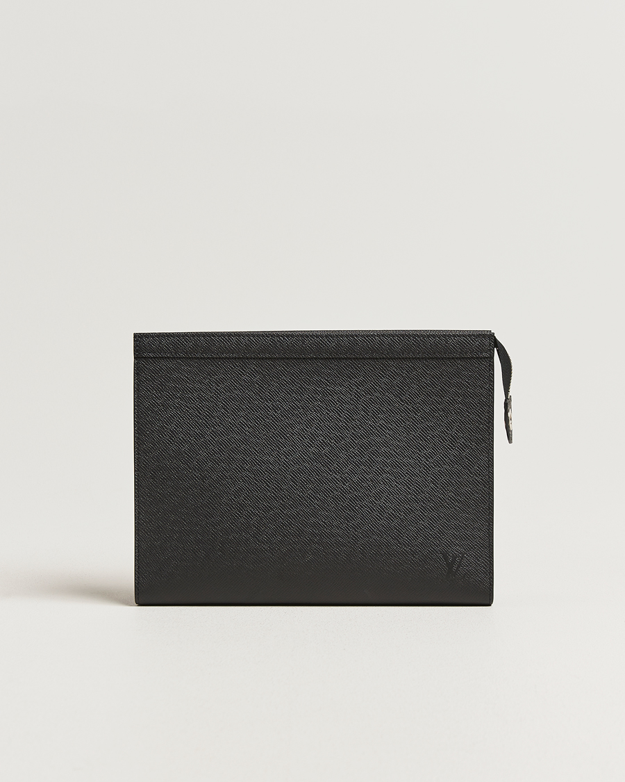 Uomini | Pre-Owned & Vintage Bags | Louis Vuitton Pre-Owned | Pochette Voyage Taiga MM Black