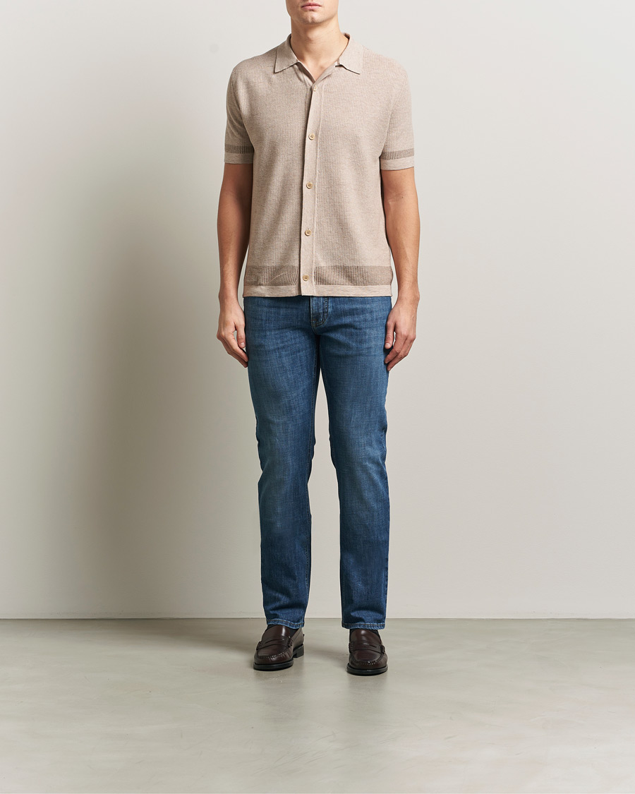 Uomini | Camicie | Brioni | Cotton/Linen Cuban Shirt Beige