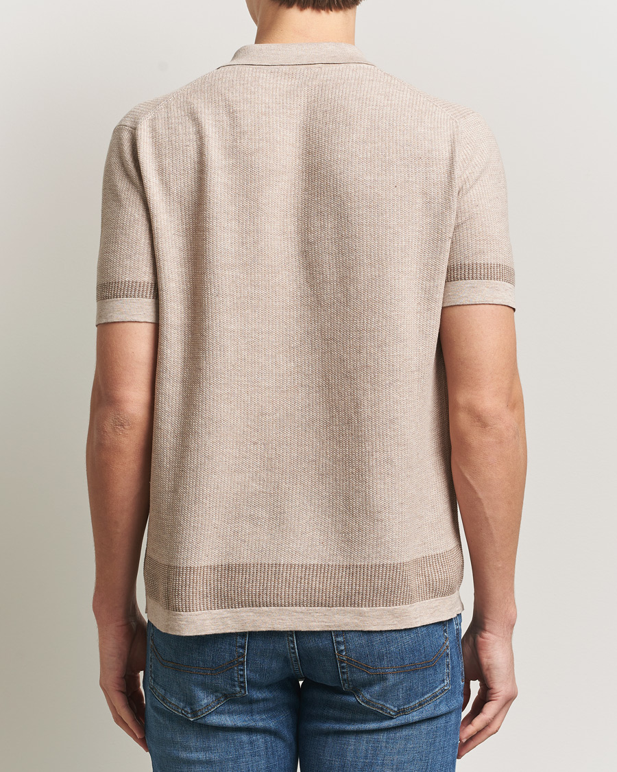 Uomini | Camicie | Brioni | Cotton/Linen Cuban Shirt Beige