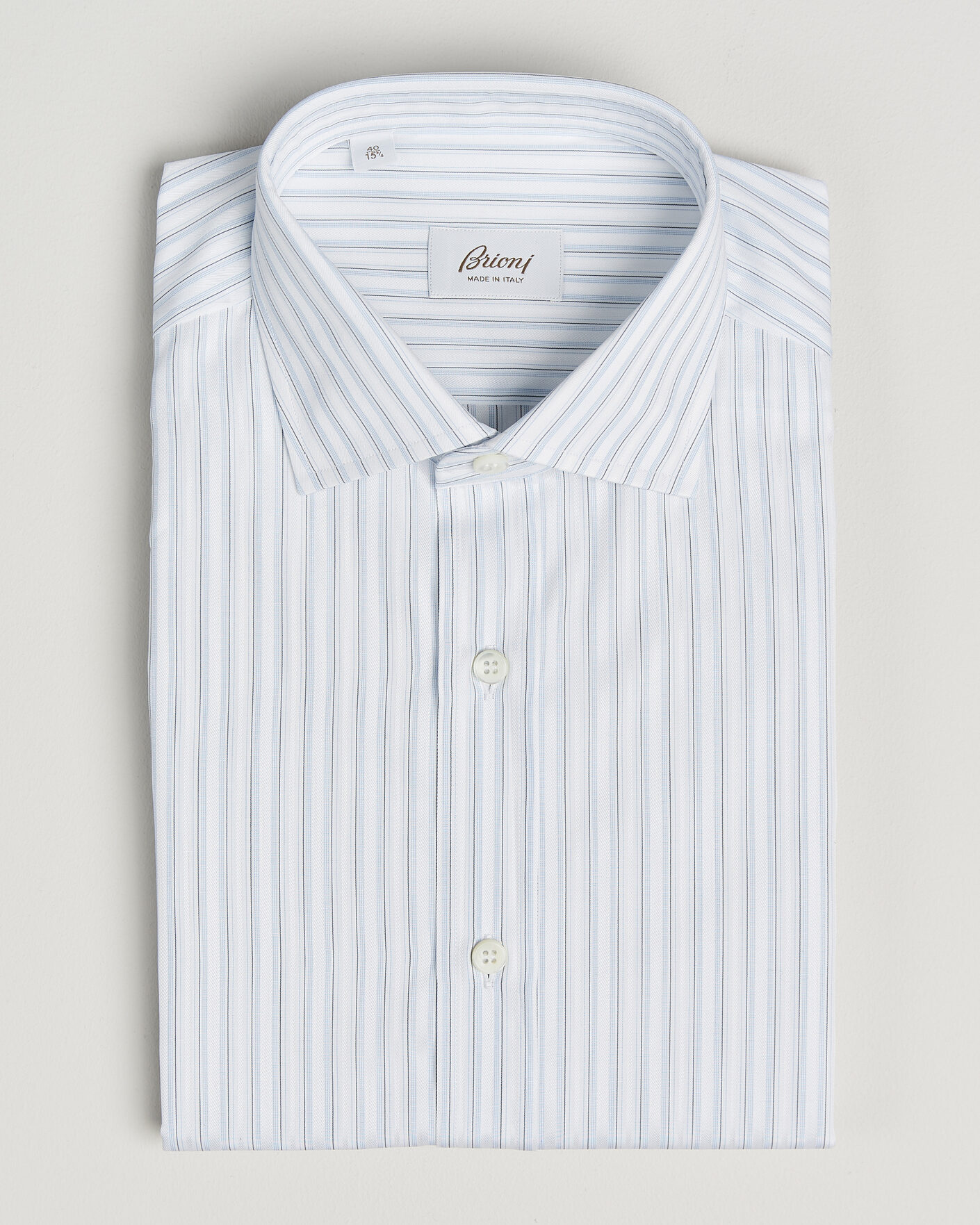 Uomini | Camicie | Brioni | Slim Fit Dress Shirt Light Blue Stripe