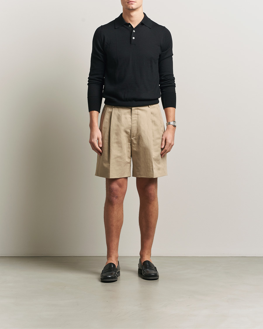 Uomini | Pantaloncini | Brioni | Cotton/Linen Drawstring Shorts Beige