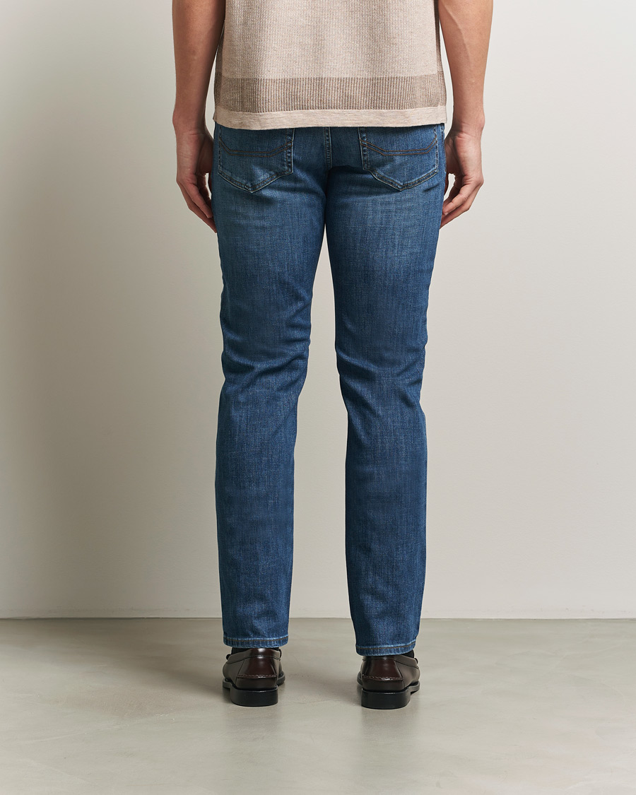 Uomini | Jeans | Brioni | 5-Pocket Denim Medium Blue Wash