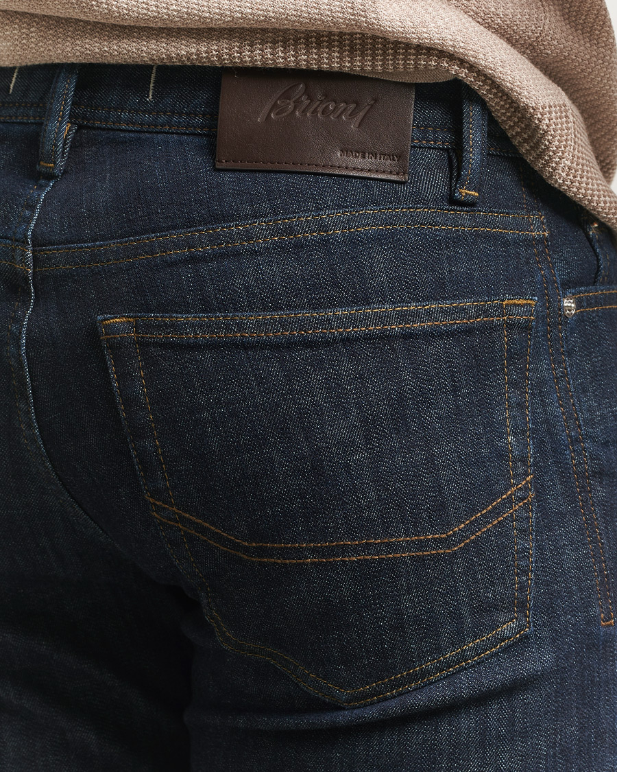 Uomini | Pantaloni | Brioni | 5-Pocket Denim Dark Blue Wash