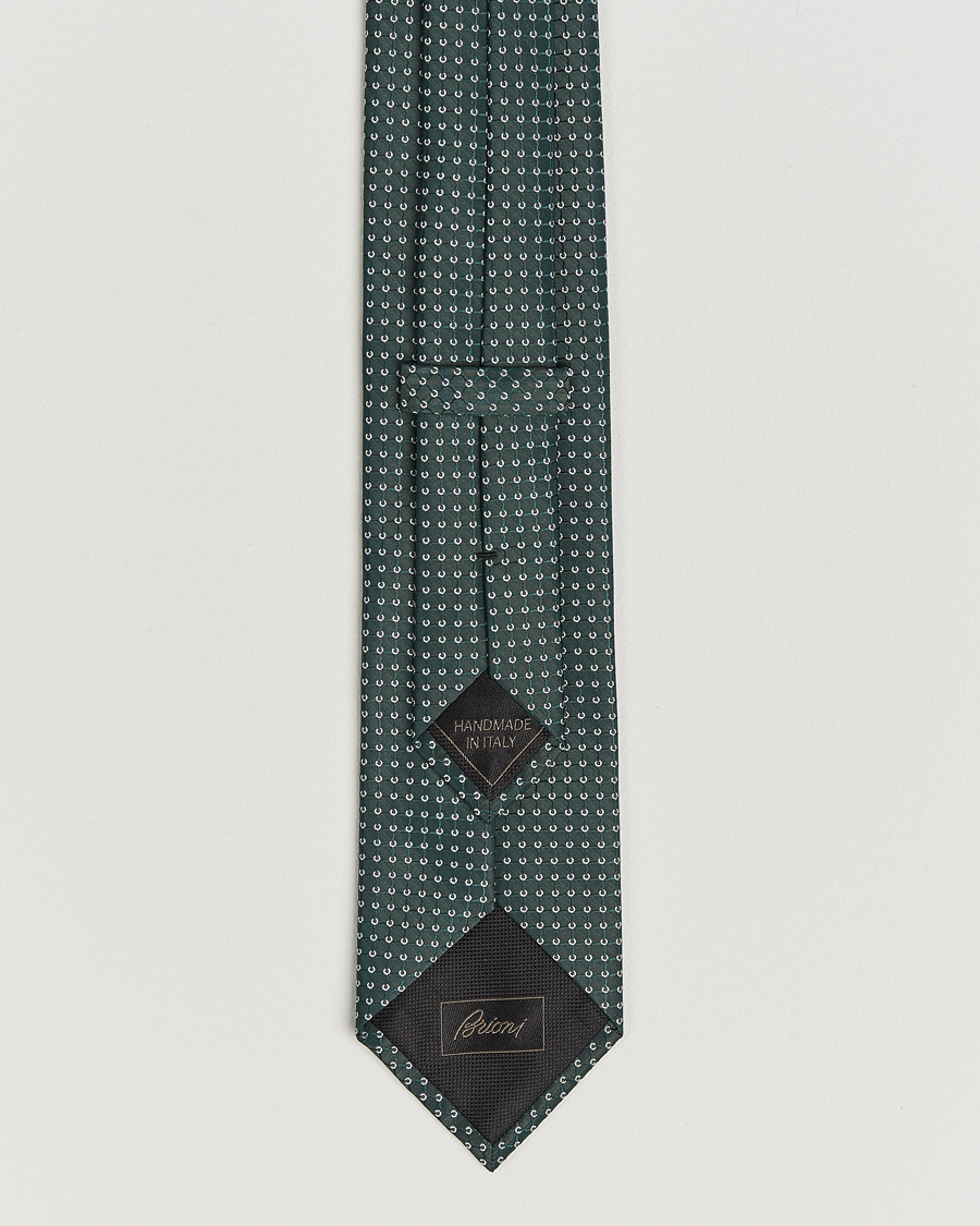 Uomini | Cravatte | Brioni | Microstructure Silk Tie Green