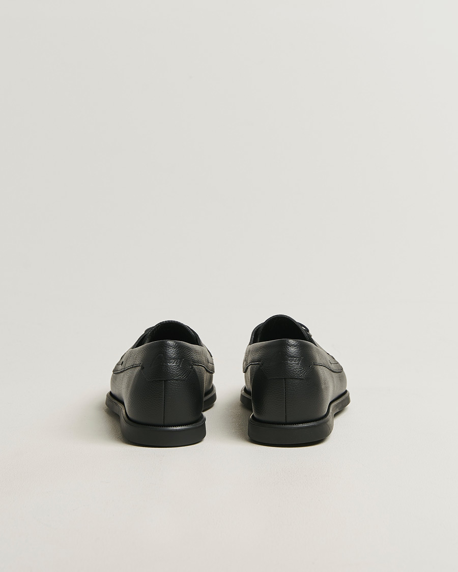 Uomini | Scarpe da barca | Brioni | Grain Leather Boat Shoes Black Calf