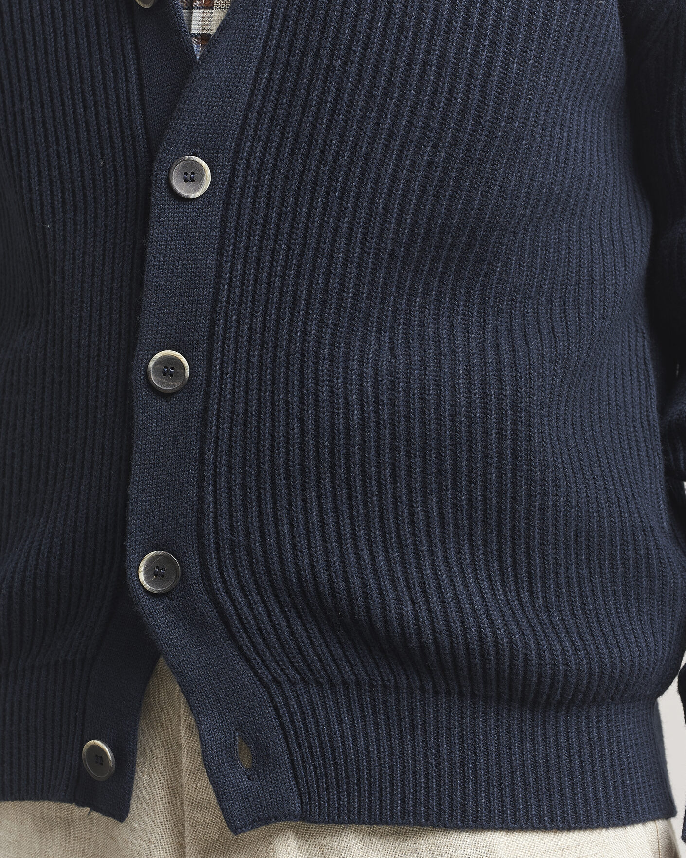 Uomini | Maglieria | Altea | Cotton/Cashmere Shawl Cardigan Navy