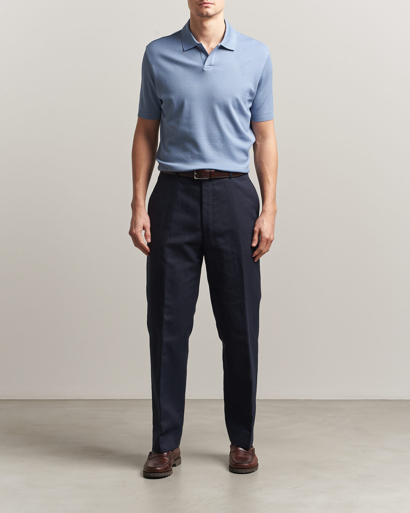 Uomini | Polo | Altea | Jersey Piquet Polo Light Blue