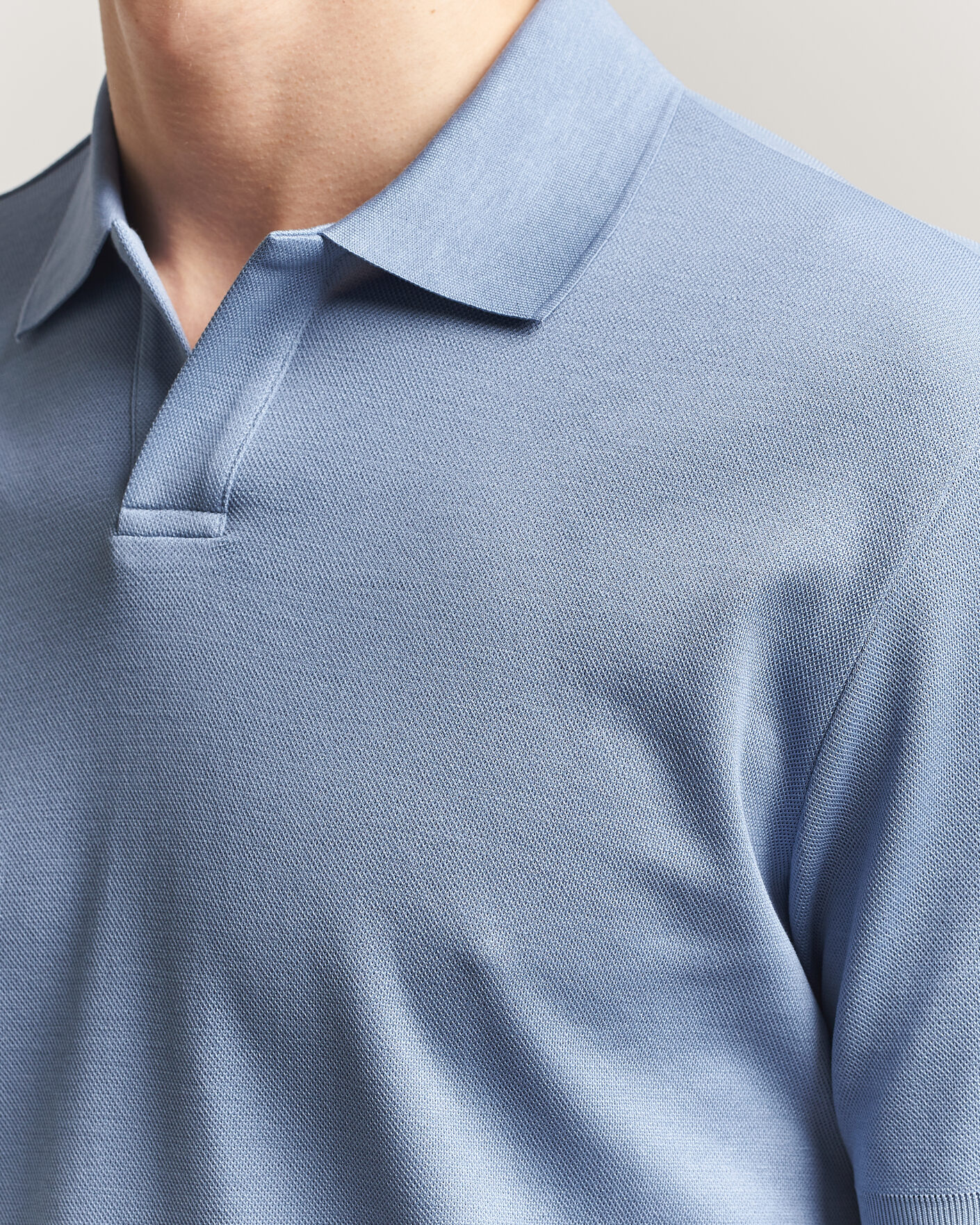 Uomini | Polo | Altea | Jersey Piquet Polo Light Blue