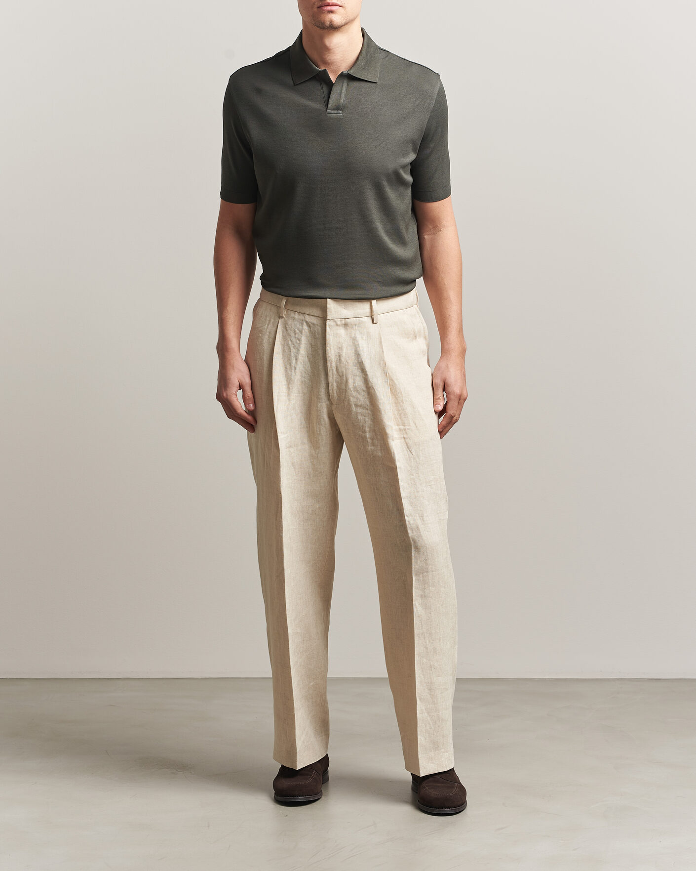 Uomini | Polo | Altea | Jersey Piquet Polo Dark Green