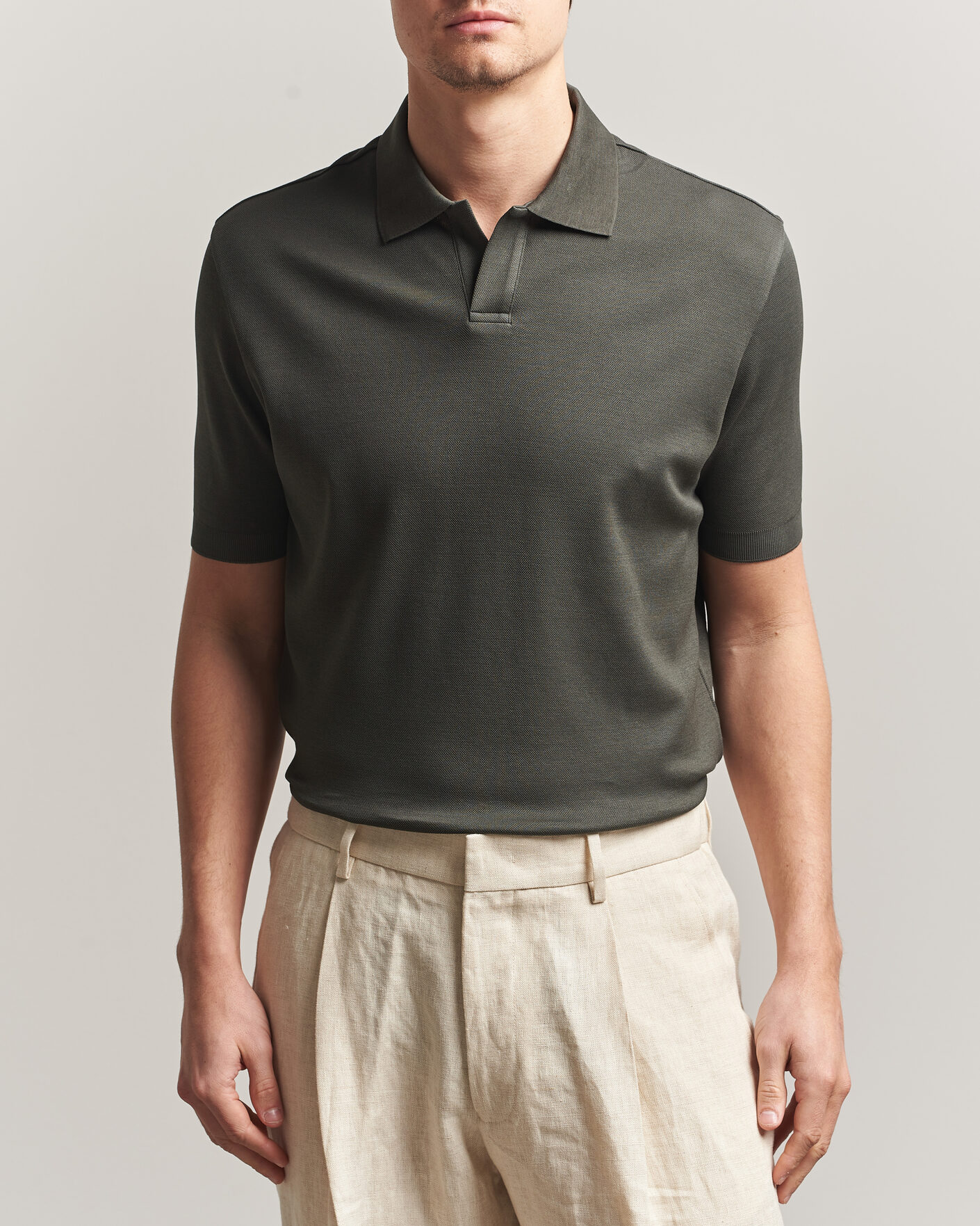 Uomini | Polo | Altea | Jersey Piquet Polo Dark Green