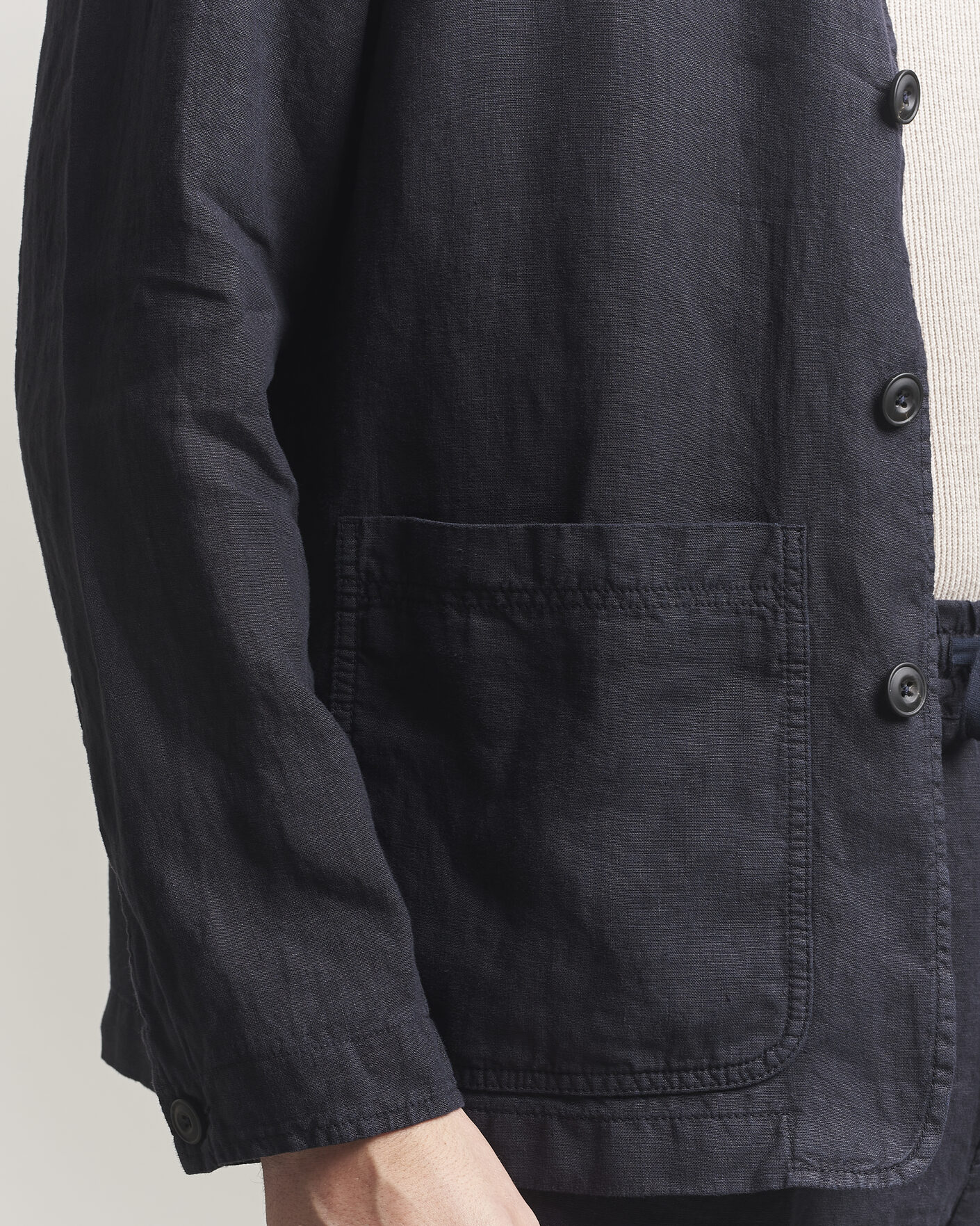 Uomini | Giacche | Altea | Linen Chore Jacket Navy