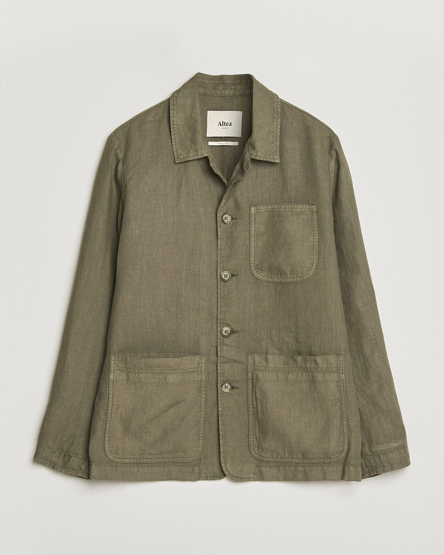 Uomini | Giacche | Altea | Linen Chore Jacket Military