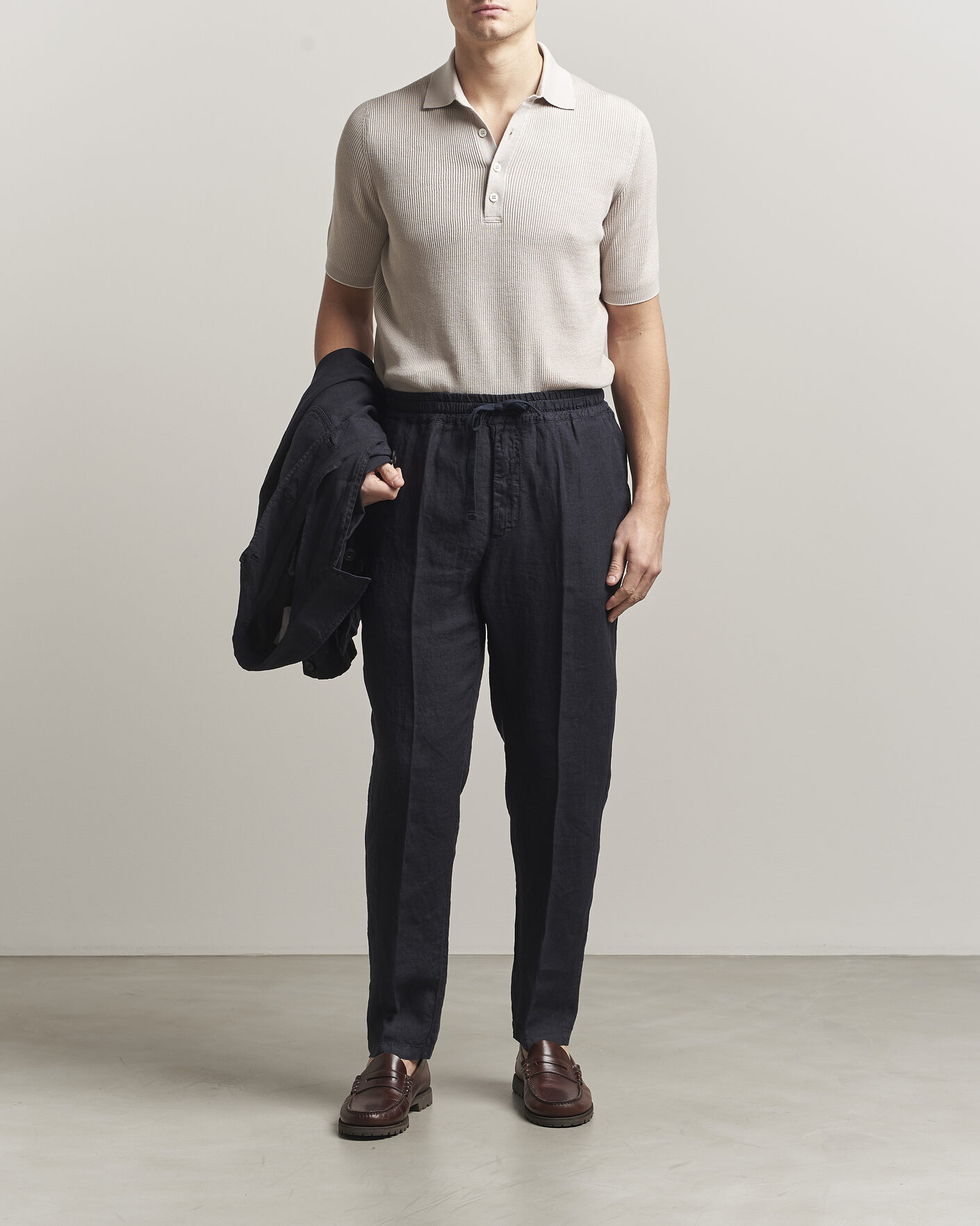 Uomini | Pantaloni | Altea | Linen Pants Navy
