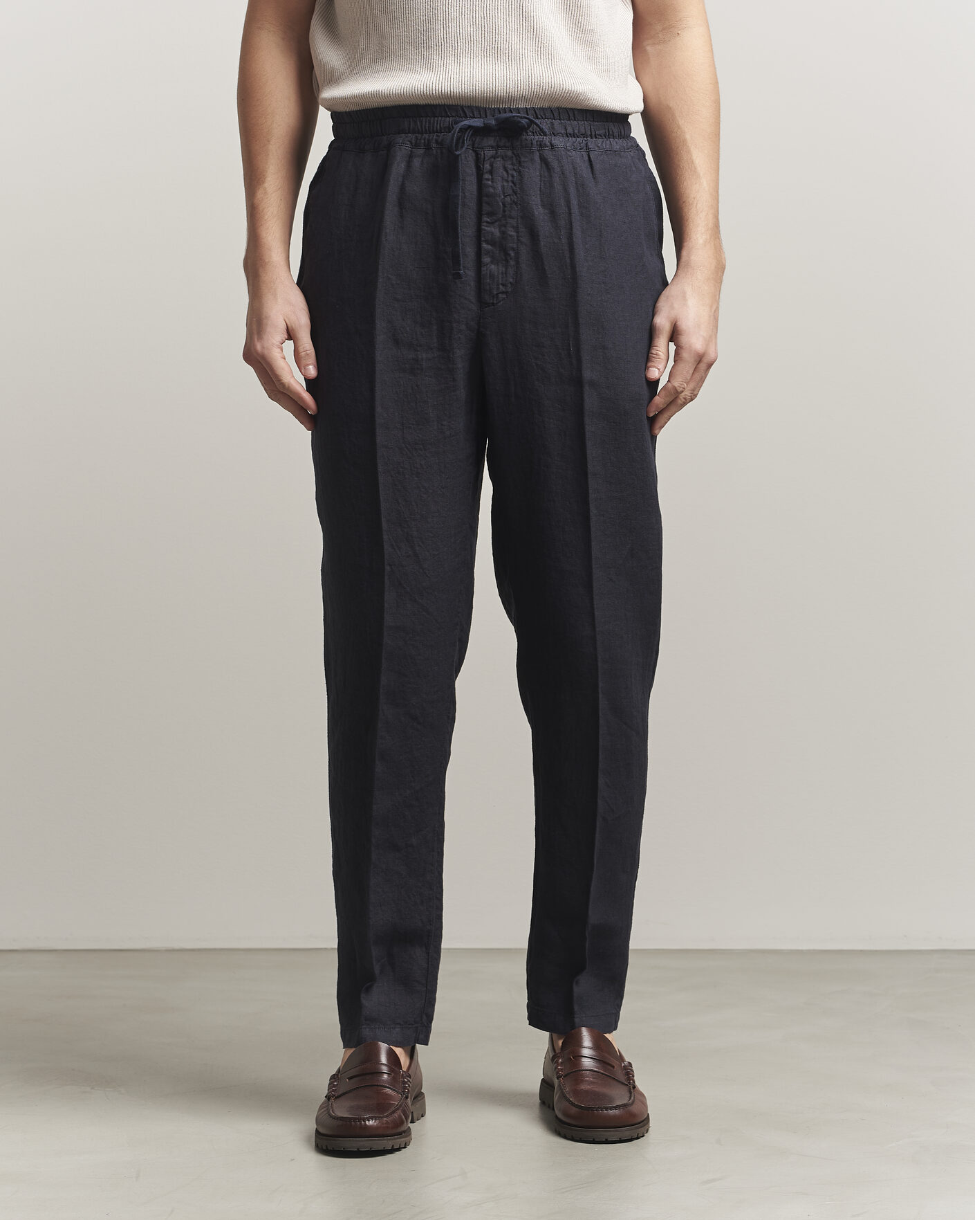 Uomini | Pantaloni | Altea | Linen Pants Navy