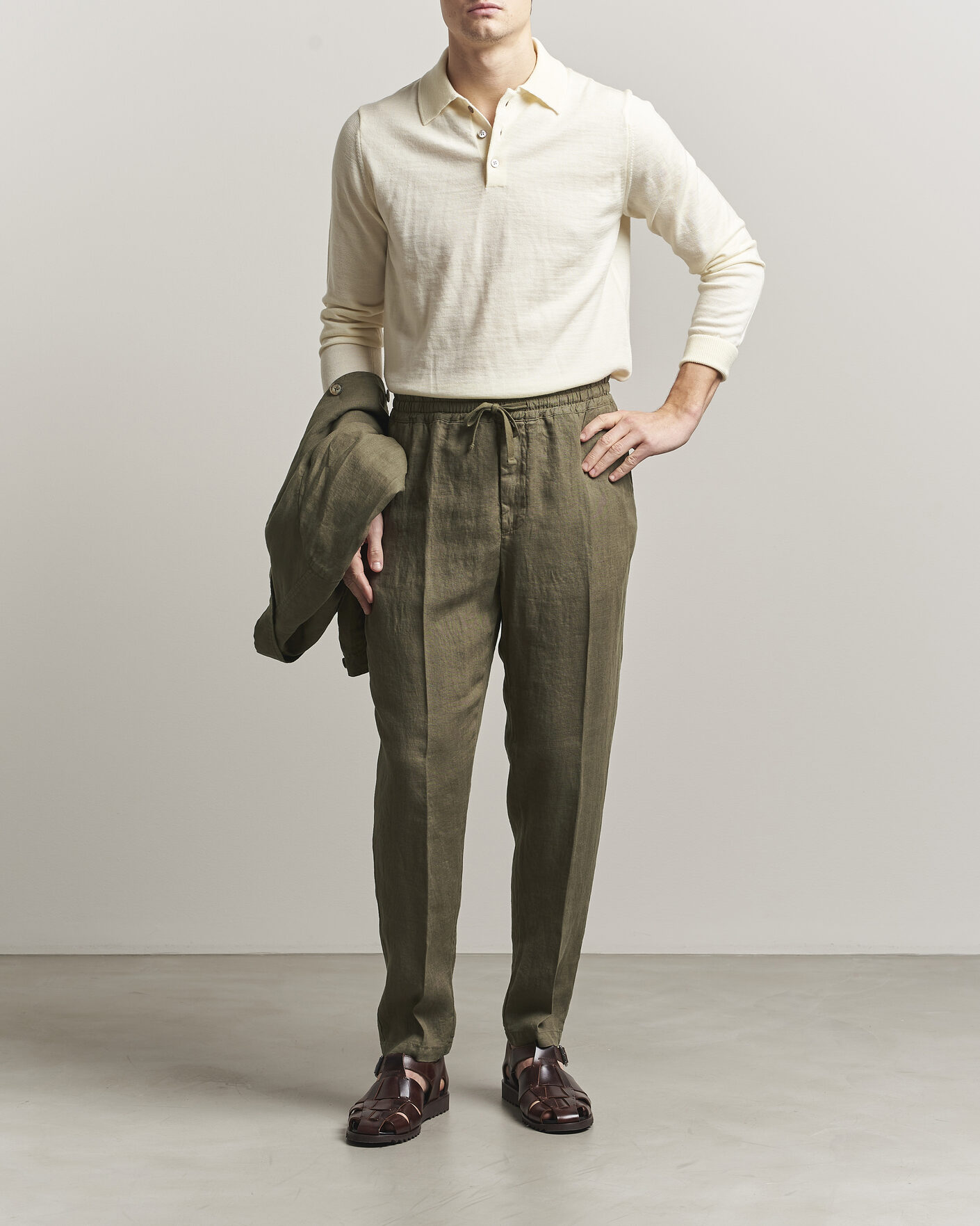 Uomini | Pantaloni | Altea | Linen Pants Military