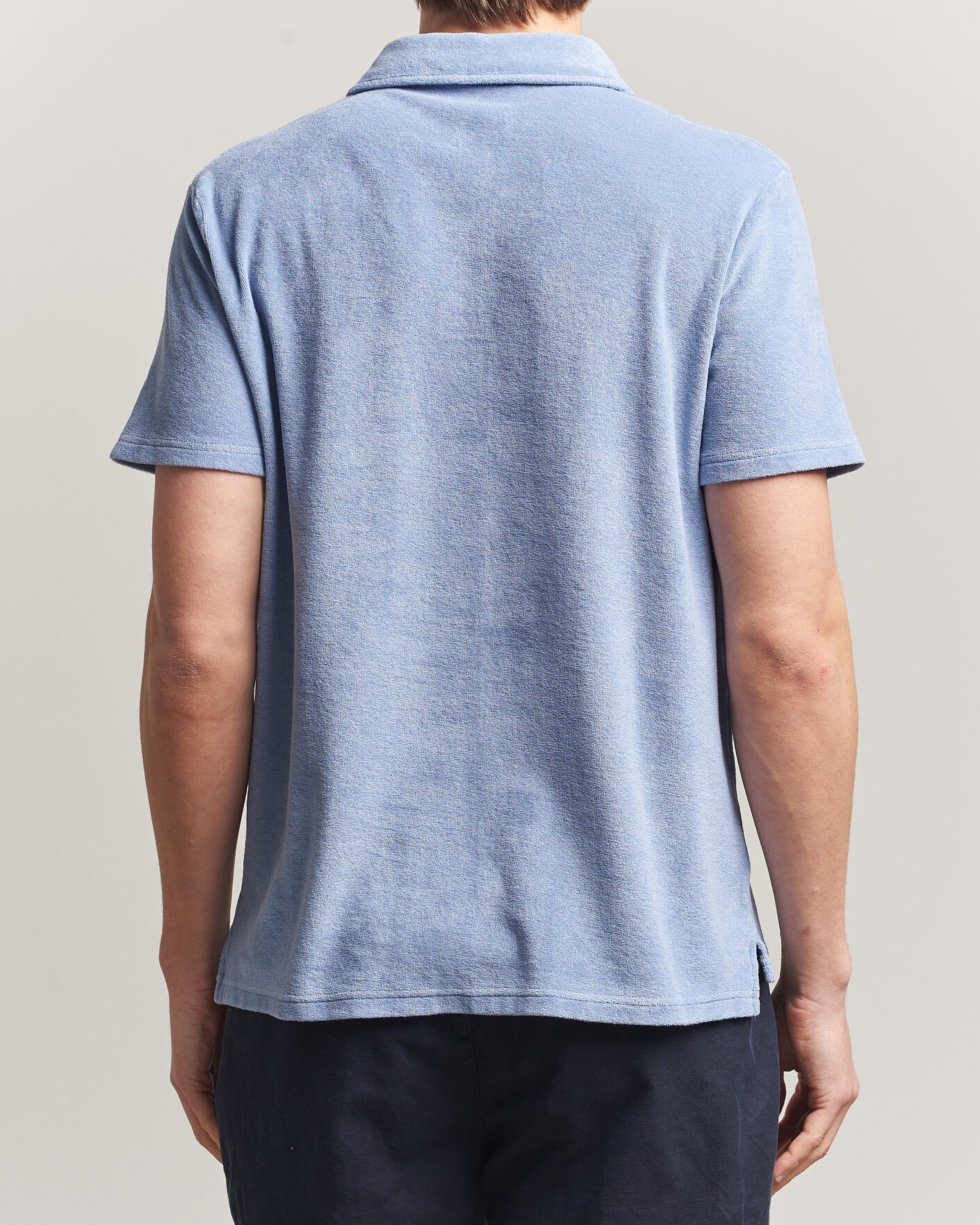 Uomini | Polo | Altea | Terry Cotton Polo Light Blue