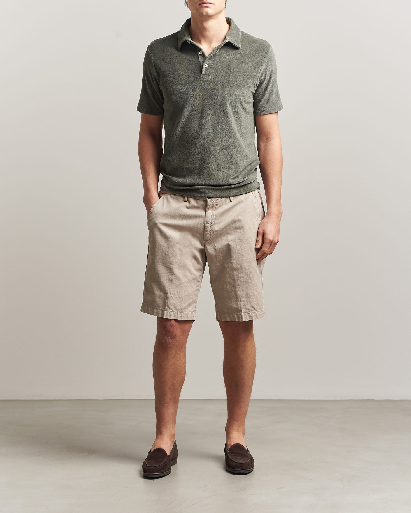 Uomini | Polo | Altea | Terry Cotton Polo Olive