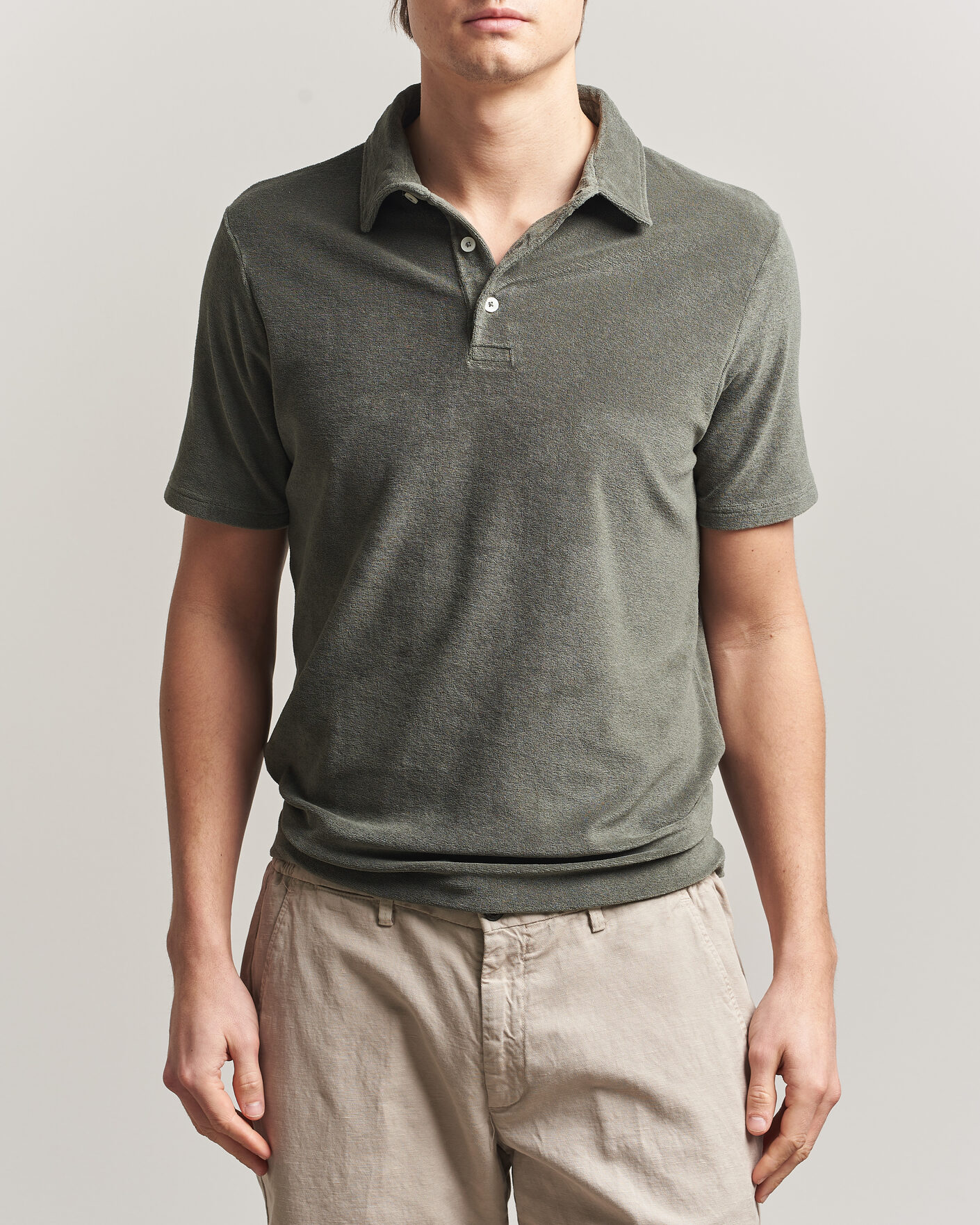 Uomini | Polo | Altea | Terry Cotton Polo Olive