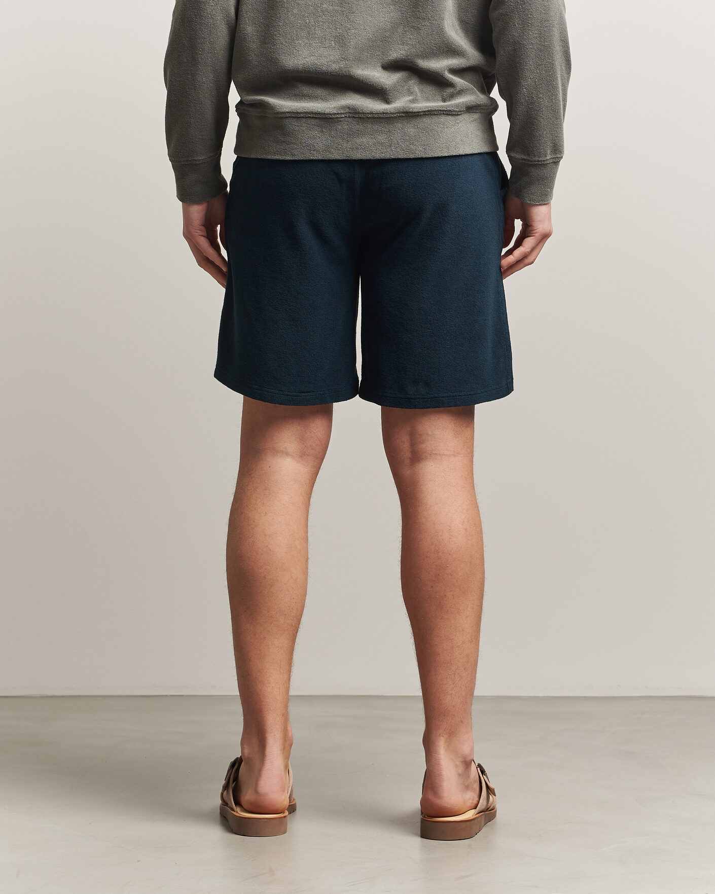 Uomini | Pantaloncini | Altea | Terry Drawstring Shorts Navy