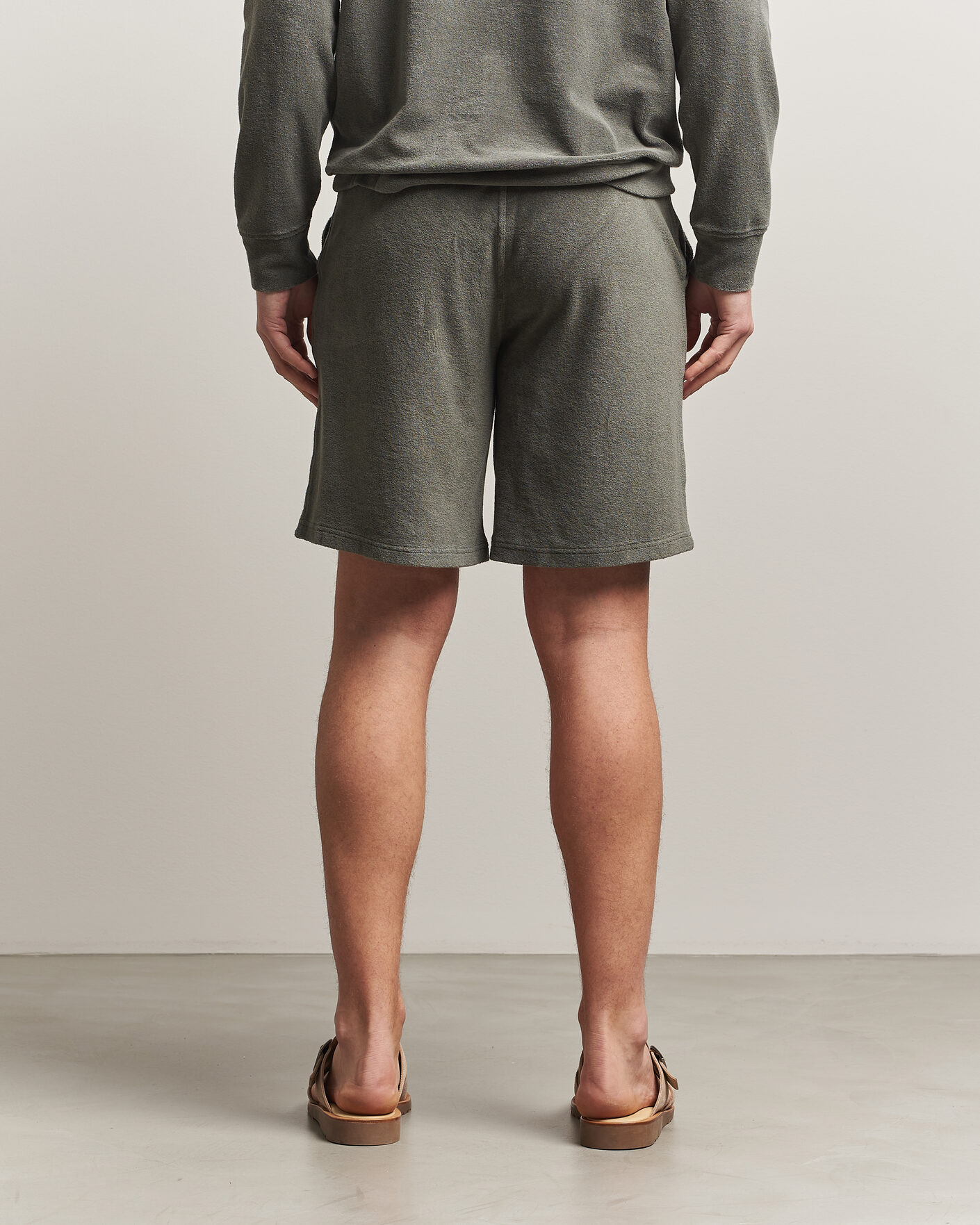 Uomini | Pantaloncini | Altea | Terry Drawstring Shorts Olive