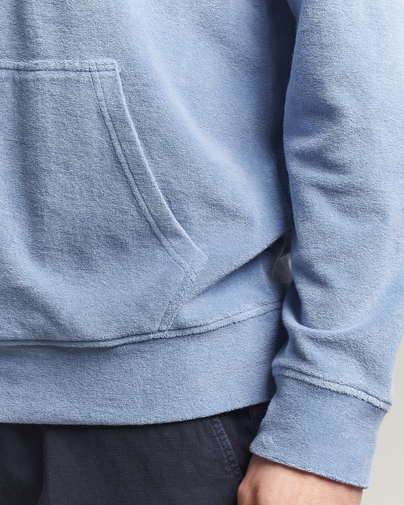 Uomini | Maglieria | Altea | Terry Cotton Hoodie Light Blue