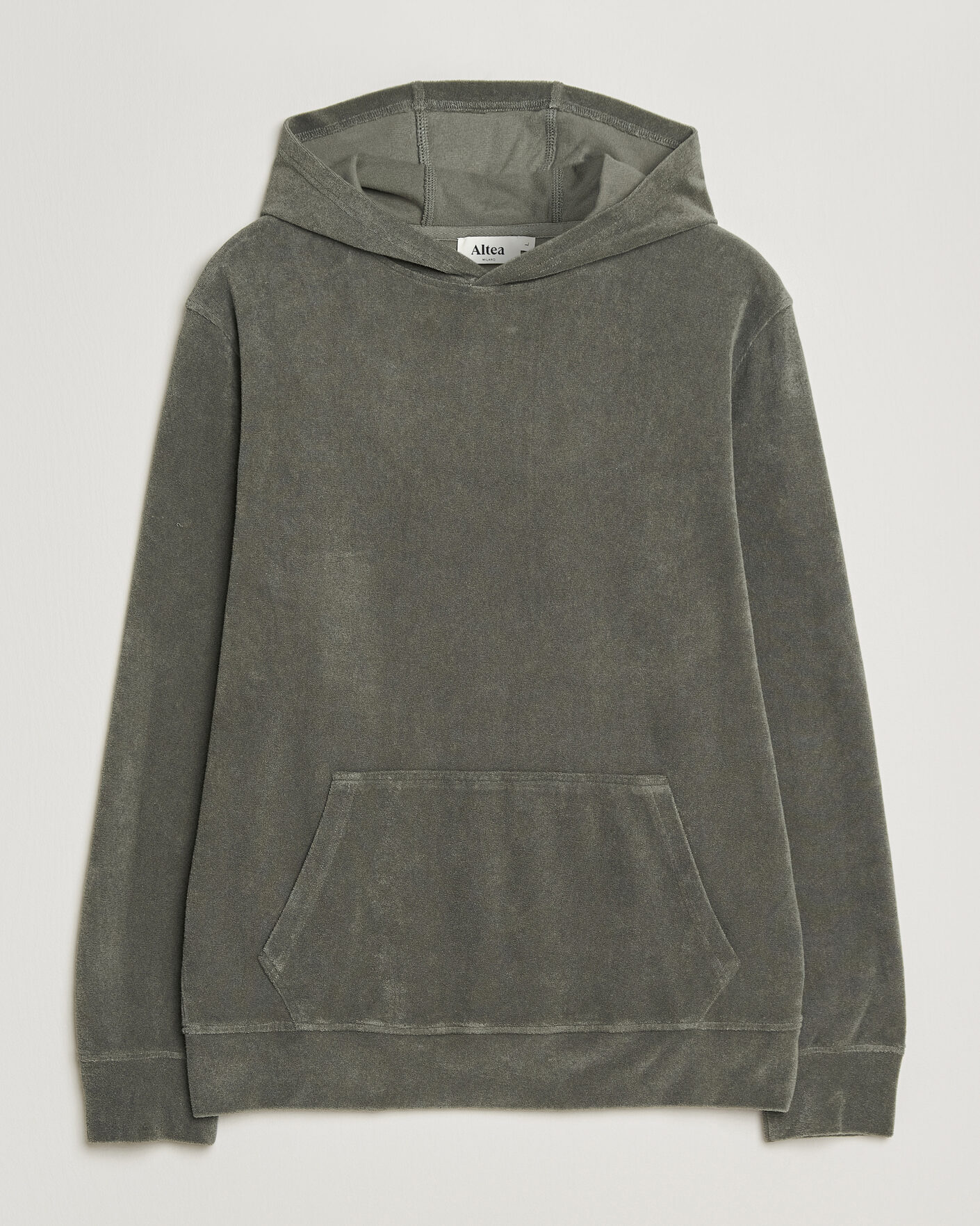 Uomini | Maglieria | Altea | Terry Cotton Hoodie Olive