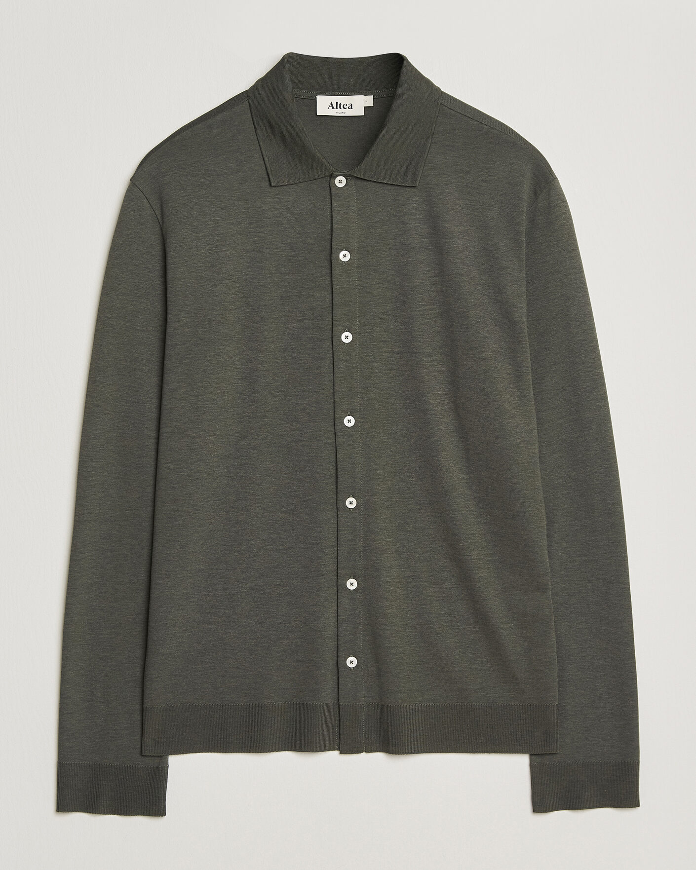 Uomini | Camicie | Altea | Jersey Knit Shirt Olive