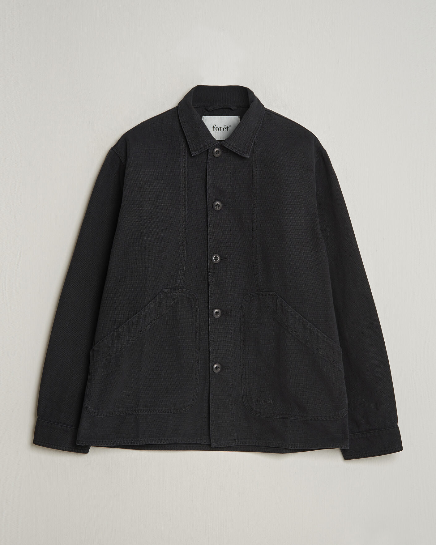 Uomini | Camicie | Forét | Berry Canvas Overshirt Black