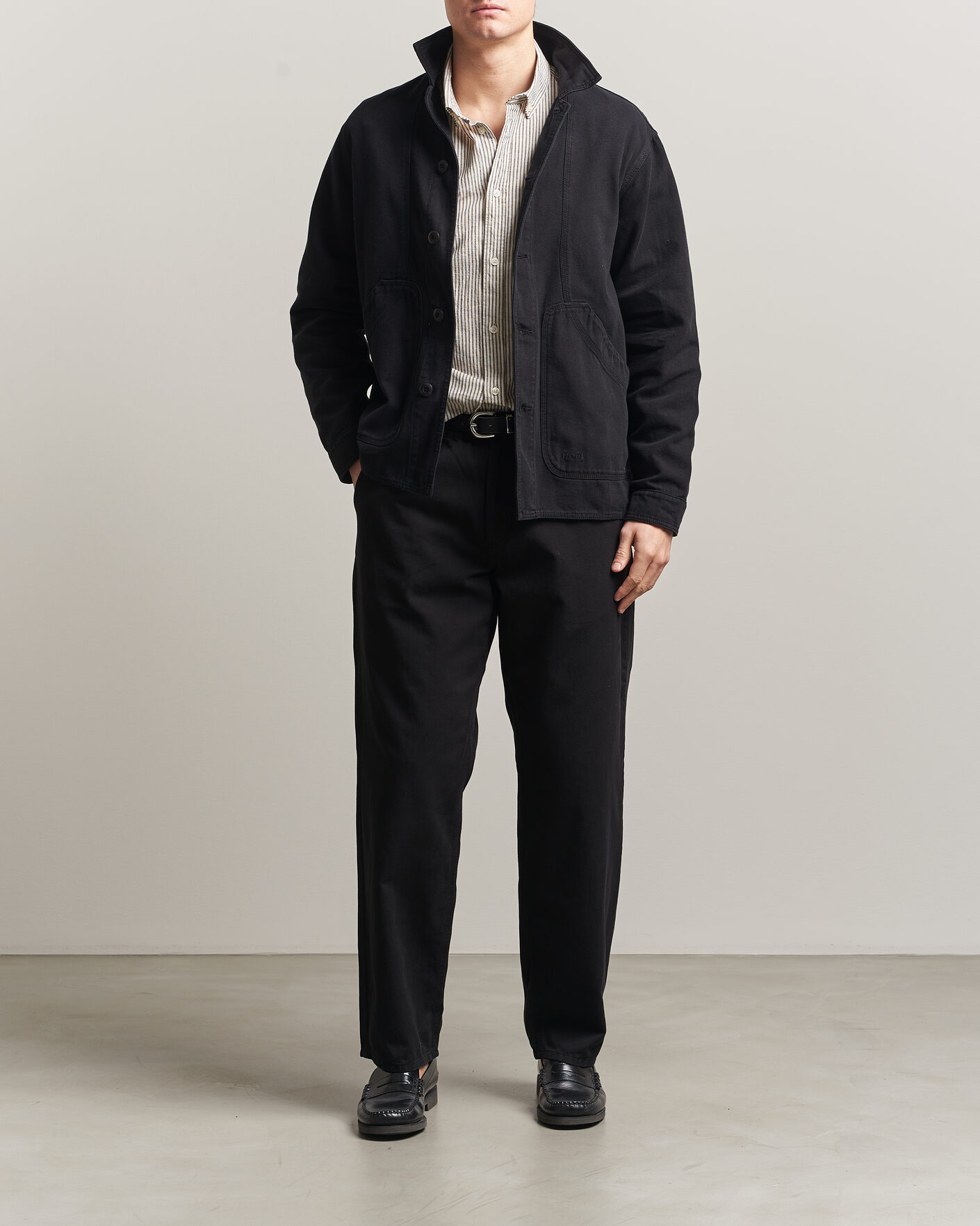 Uomini | Camicie | Forét | Berry Canvas Overshirt Black