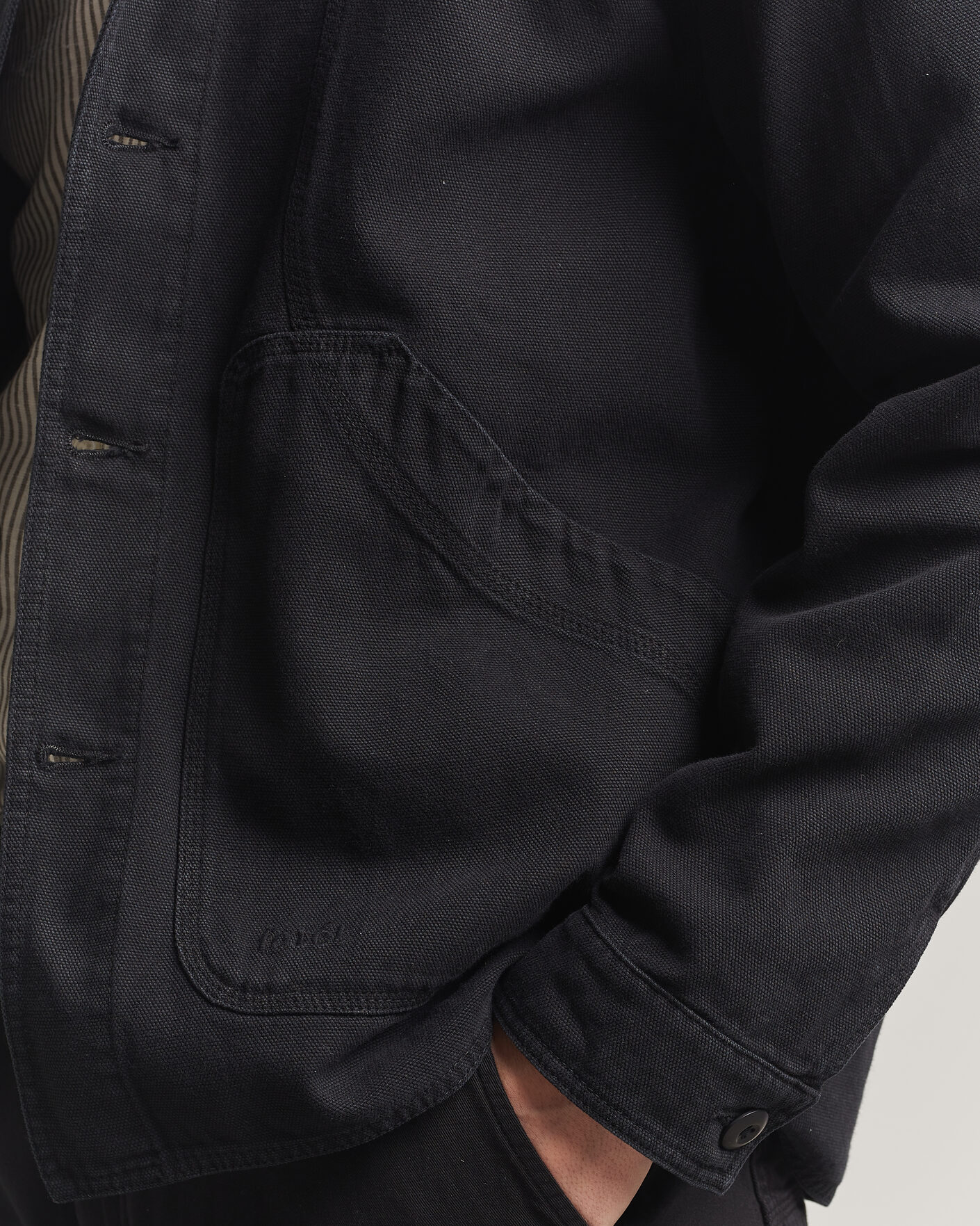 Uomini | Camicie | Forét | Berry Canvas Overshirt Black